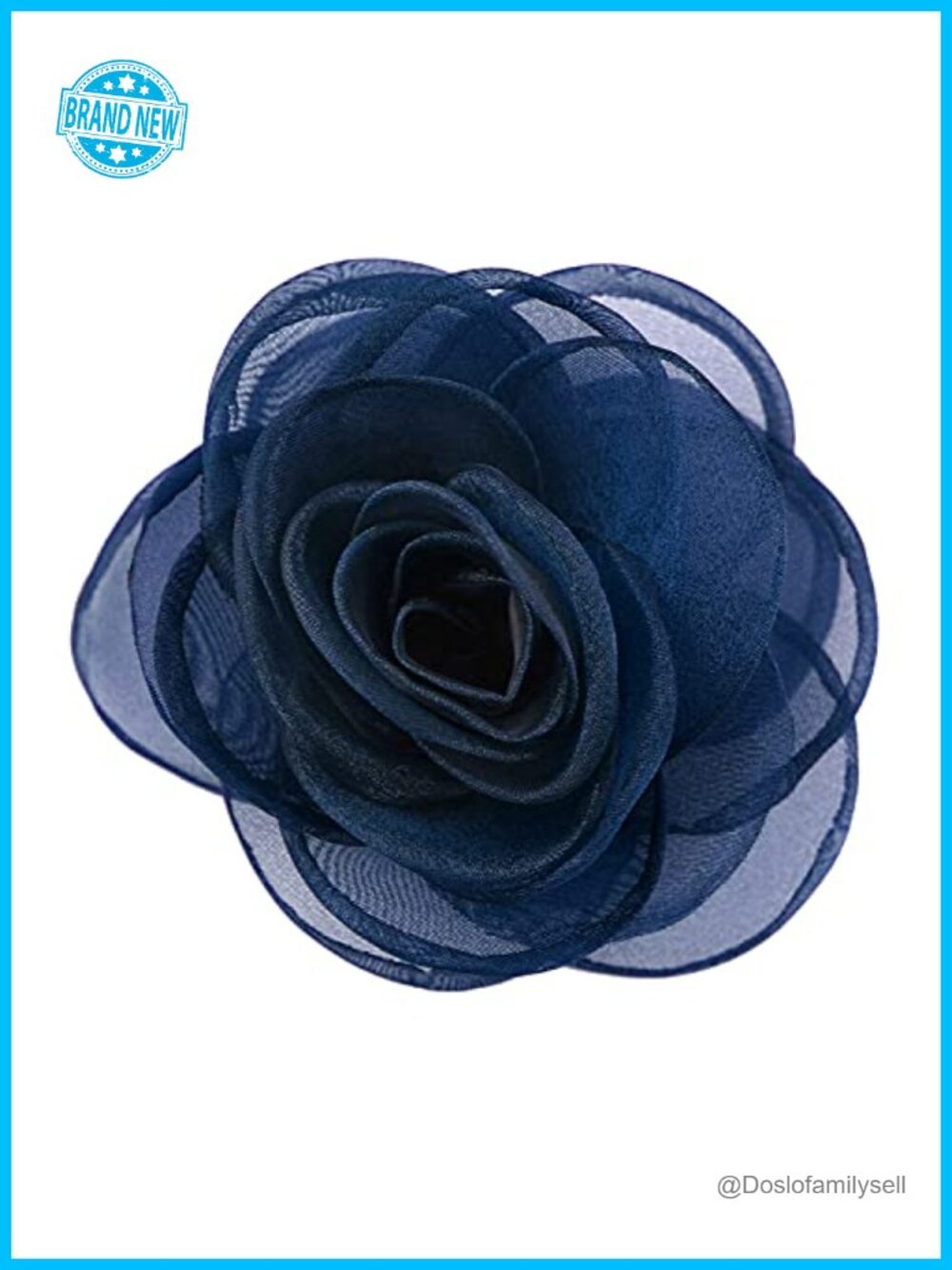Rose Flower Hair Clip Brooch Pin Floral Hair Accessory Wedding Alloy Fabric